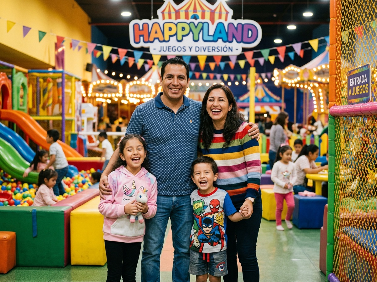 Familias disfrutando en Play Zona Perú Lima
