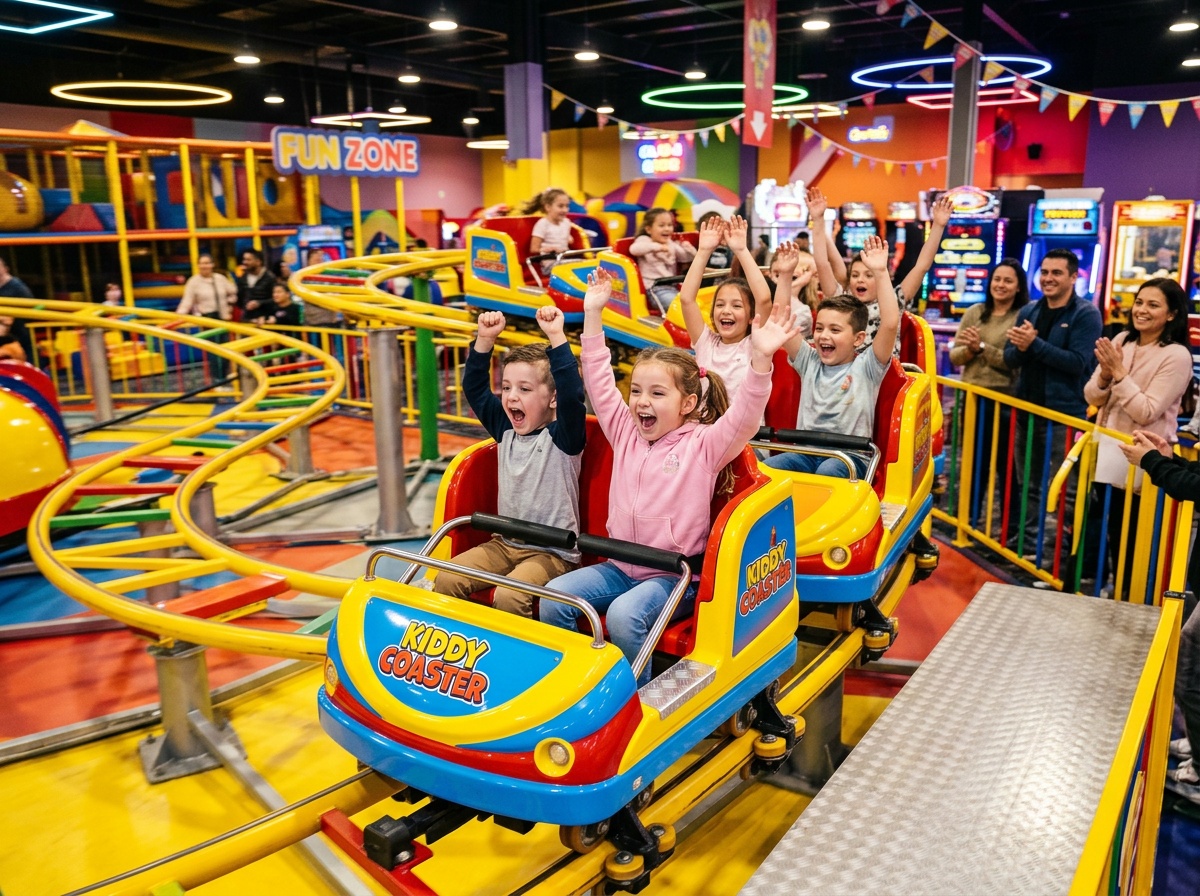 Mini montaña rusa para niños